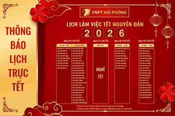 THÔNG BÁO LỊCH LÀM VIỆC TÉT NGUYÊN ĐÁN